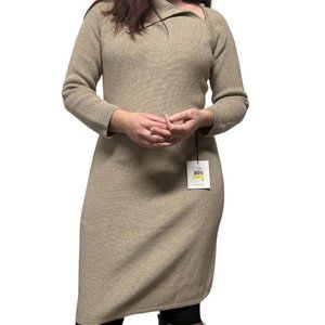 NWT* Calvin Klein Gold Sparkle Glitter Sweater Dress Shoulder Detail